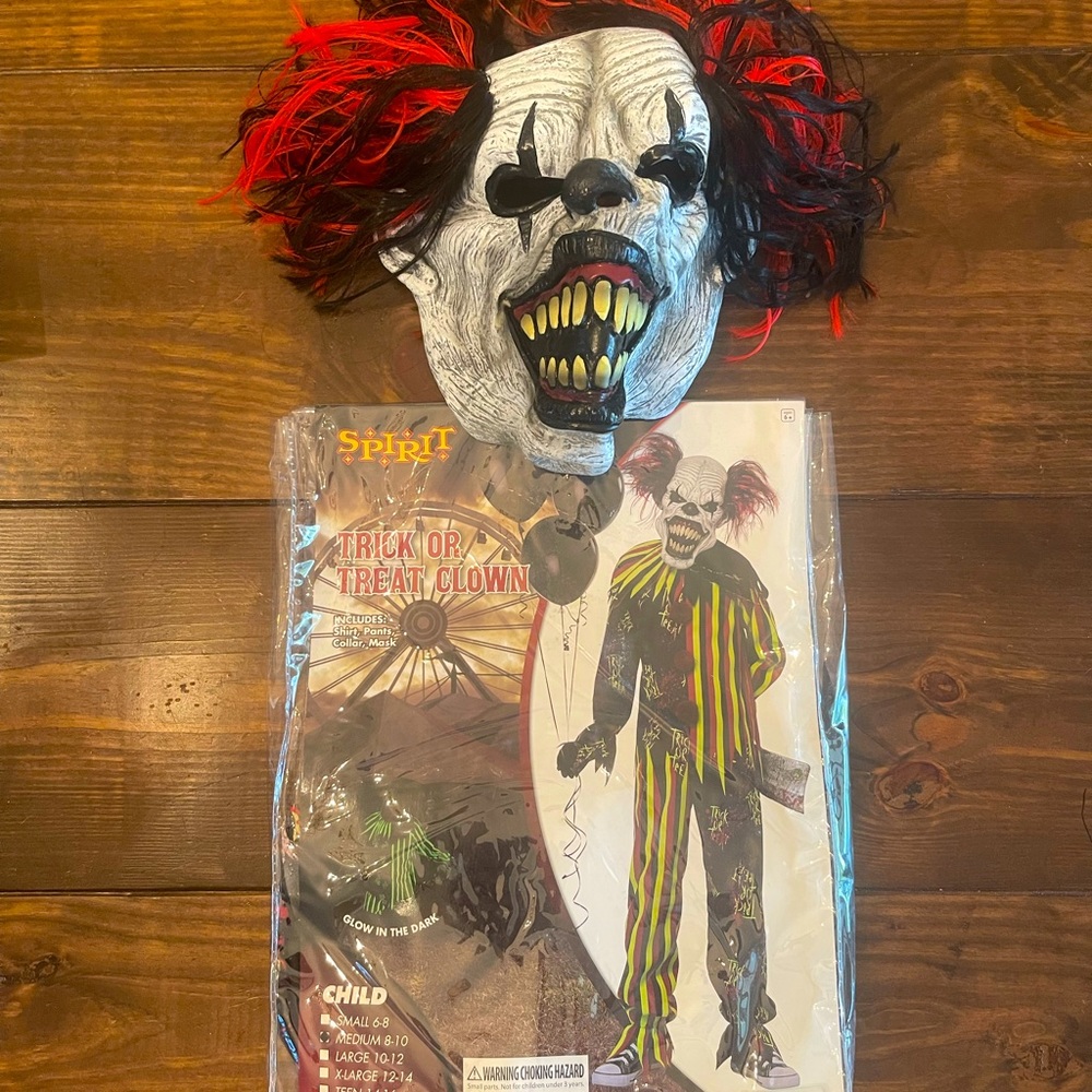 Scary Clown Halloween Costume YM